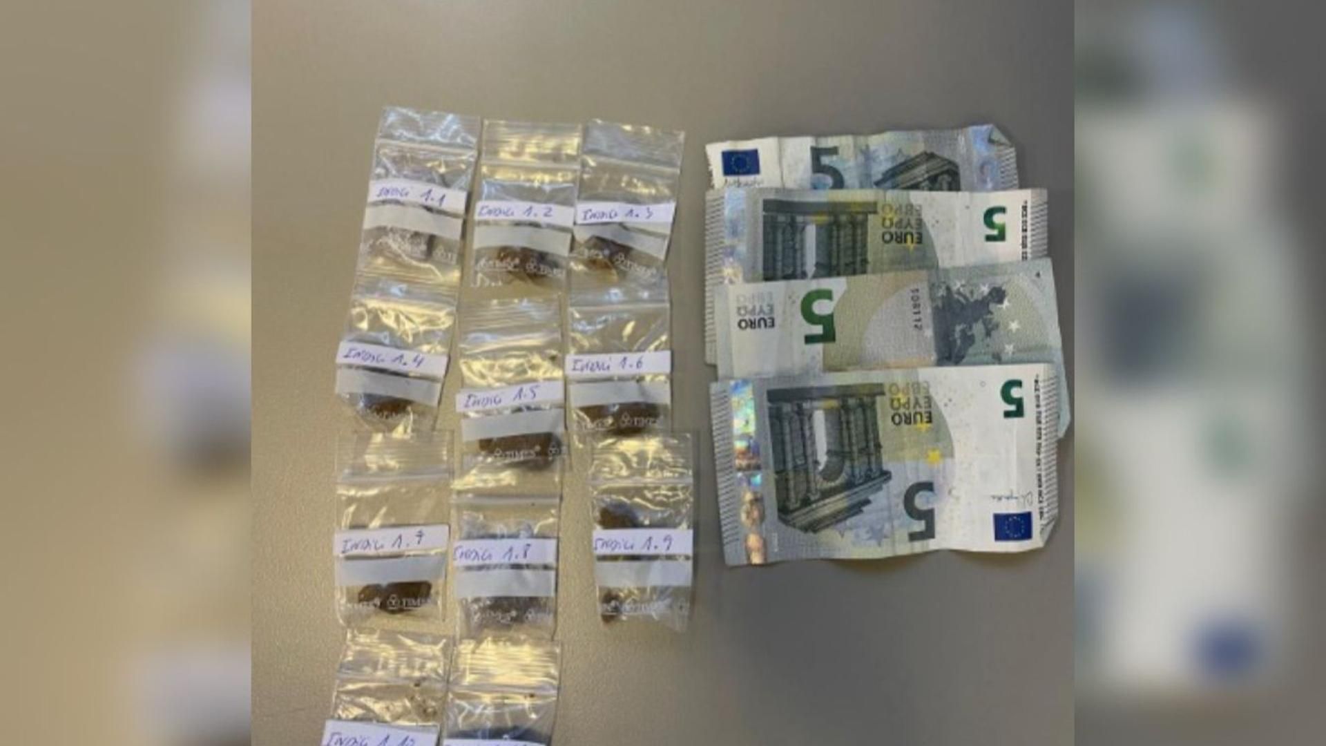 Droga intervenida a la detenida