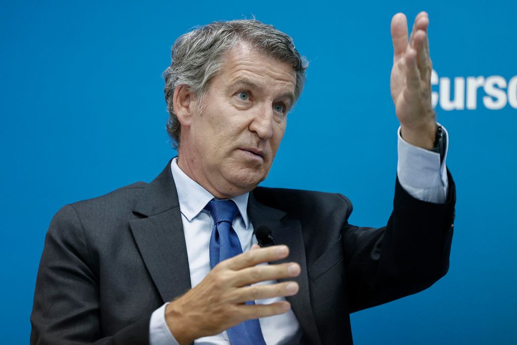 El presidente del PP, Alberto Núñez Feijóo