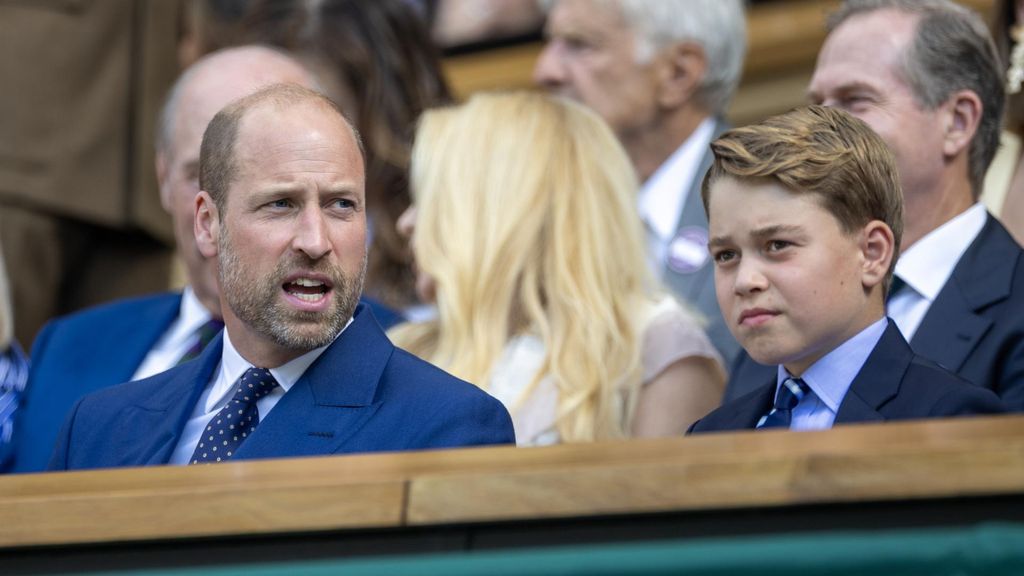 El príncipe Guillermo y su hijo, el príncipe Jorge