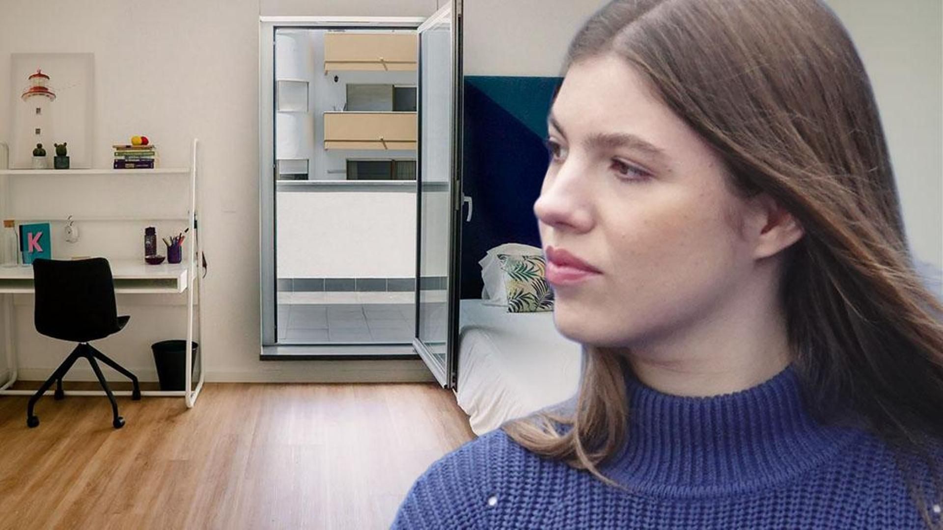 Fotomontaje de la infanta Sofía y una de las habitaciones de la residencia en la que vivirá en Lisboa