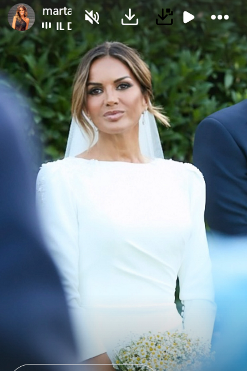 Marta López muestra en sus redes una de las fotos inéditas de su boda con Alejandro Huerta