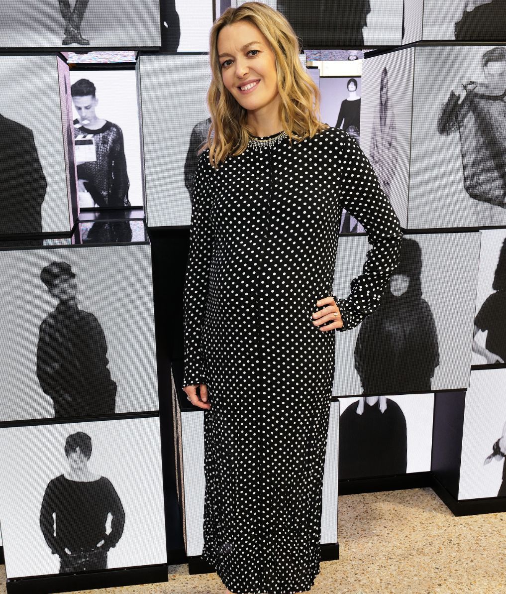Marta Ortega en septiembre de 2023 con el vestido de lunares