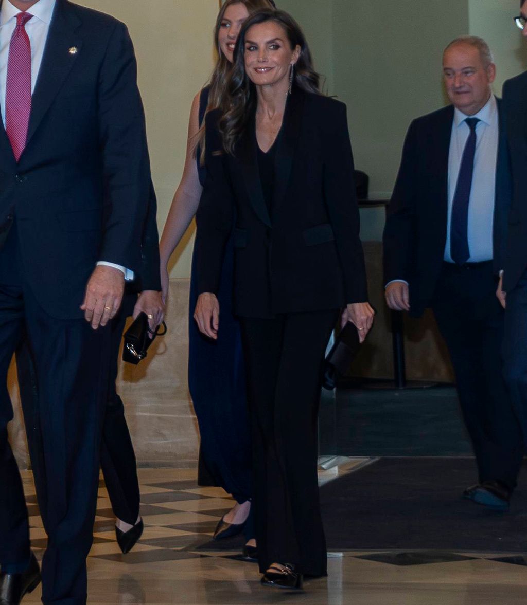 Spanish King Felipe VI and Queen Letizia with Princess Leonor de Borbon and Sofia de Borbon attending Princess of Girona awards 2025 in Girona on Wednesday, 23 July 2025.