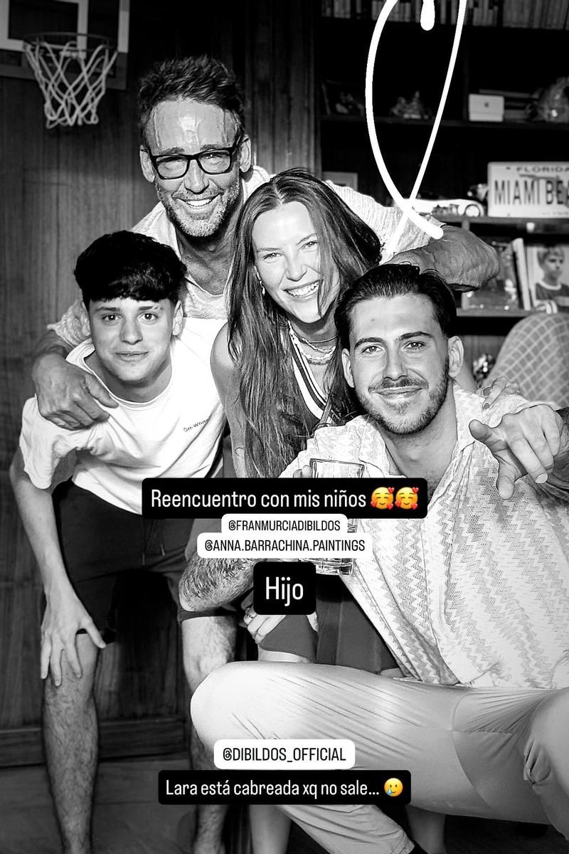 El reencuentro de Álvaro Muñoz Escassi con sus hijos y Fran, el hijo mayor de Lara Dibildos