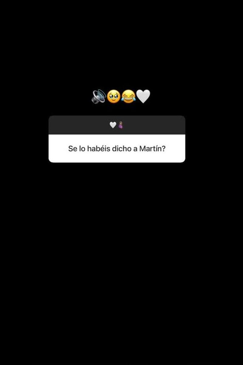El story de María Pombo mostrando la reacción de su hijo mayor