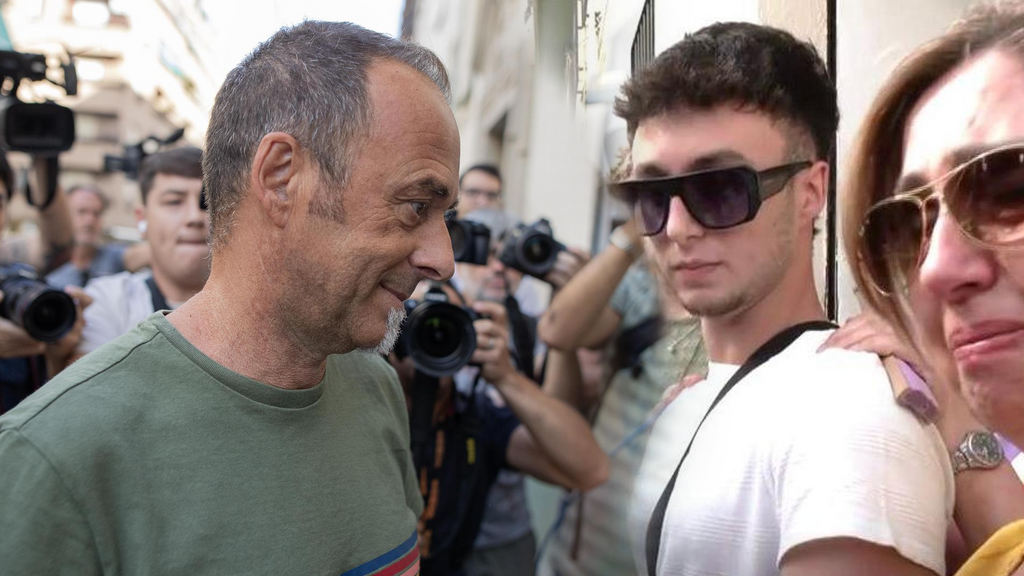 Francesco Arcuri, el excompañero de Juana Rivas, a su llegada al punto de encuentro familiar