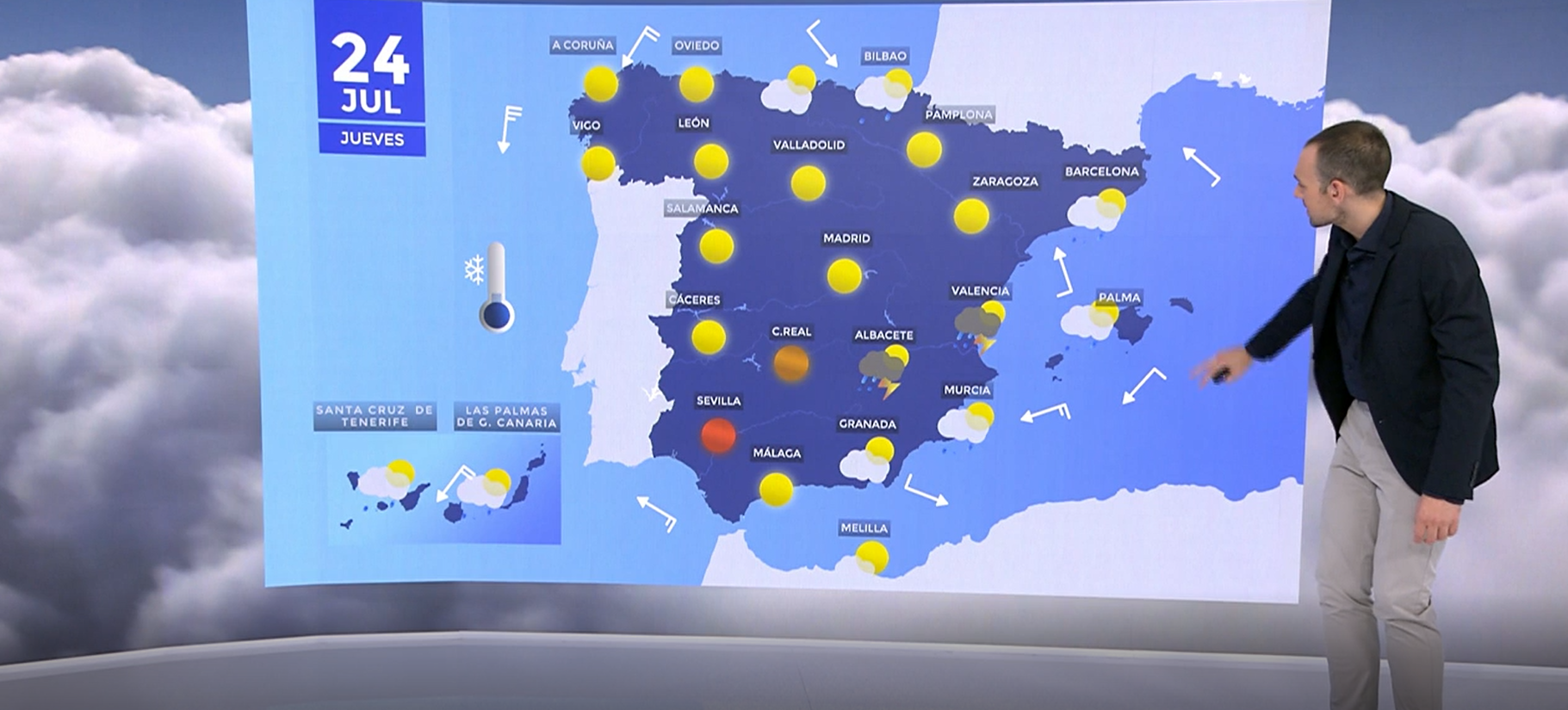 Eduardo Abión da el pronóstico del tiempo