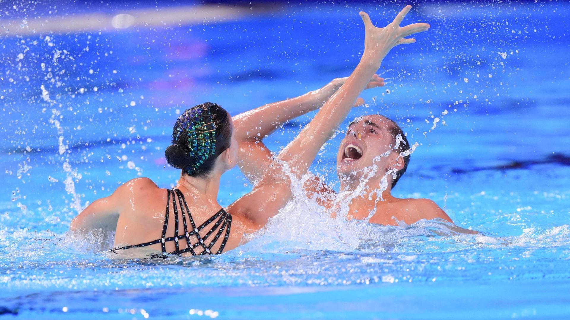 Dennis González e Iris Tió, durante una rutina.