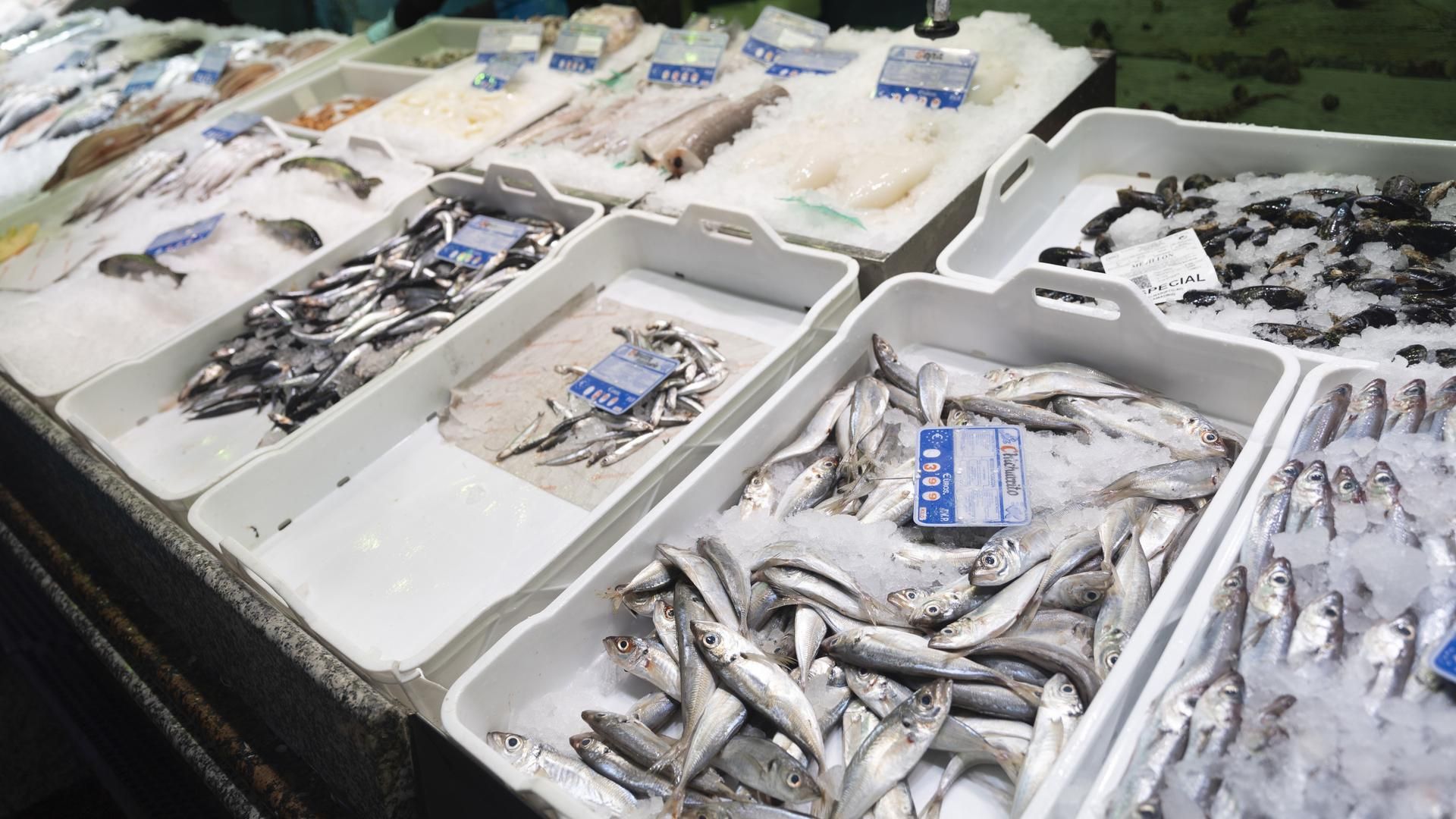 Archivo - Pescado en una pescadería Archivo - Pescado en una pescadería