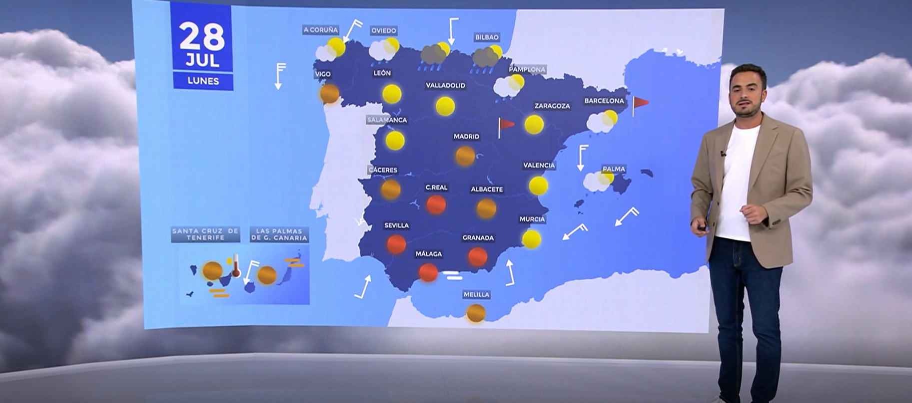 Gabriel Valcárcel da el pronóstico del tiempo
