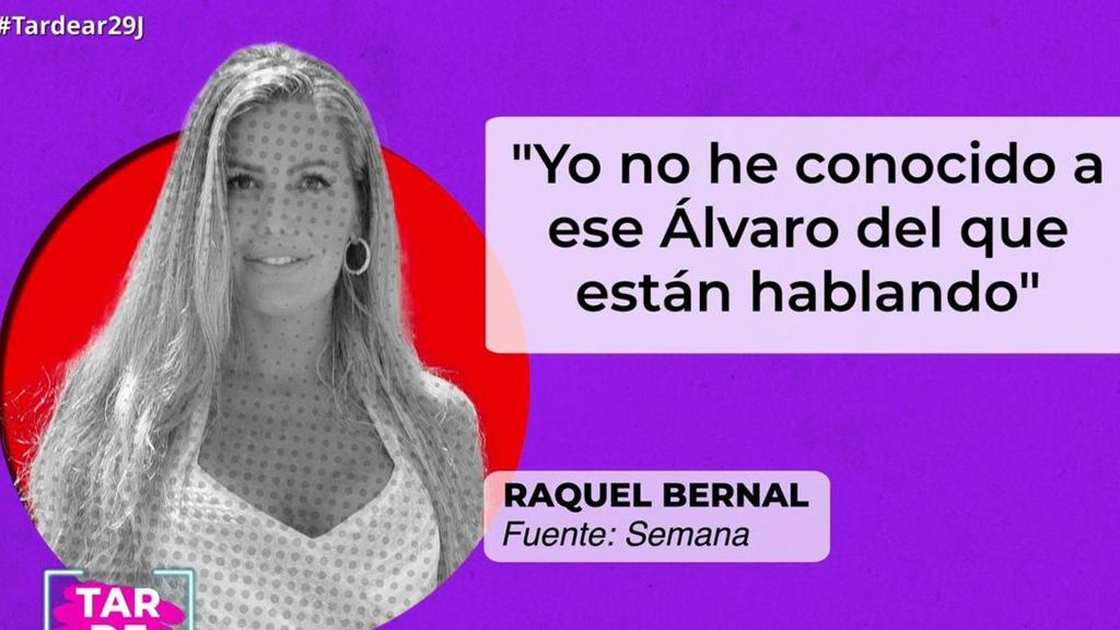 Raquel Bernal reaparece y se pronuncia sobre la polémica que rodea a su ex Álvaro Muñoz Escassi: "No conozco a ese Álvaro que pintan"