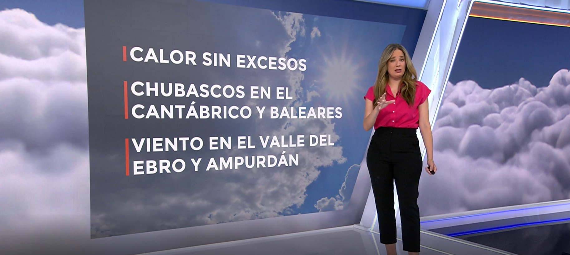 Rosemary Alker da el pronóstico del tiempo