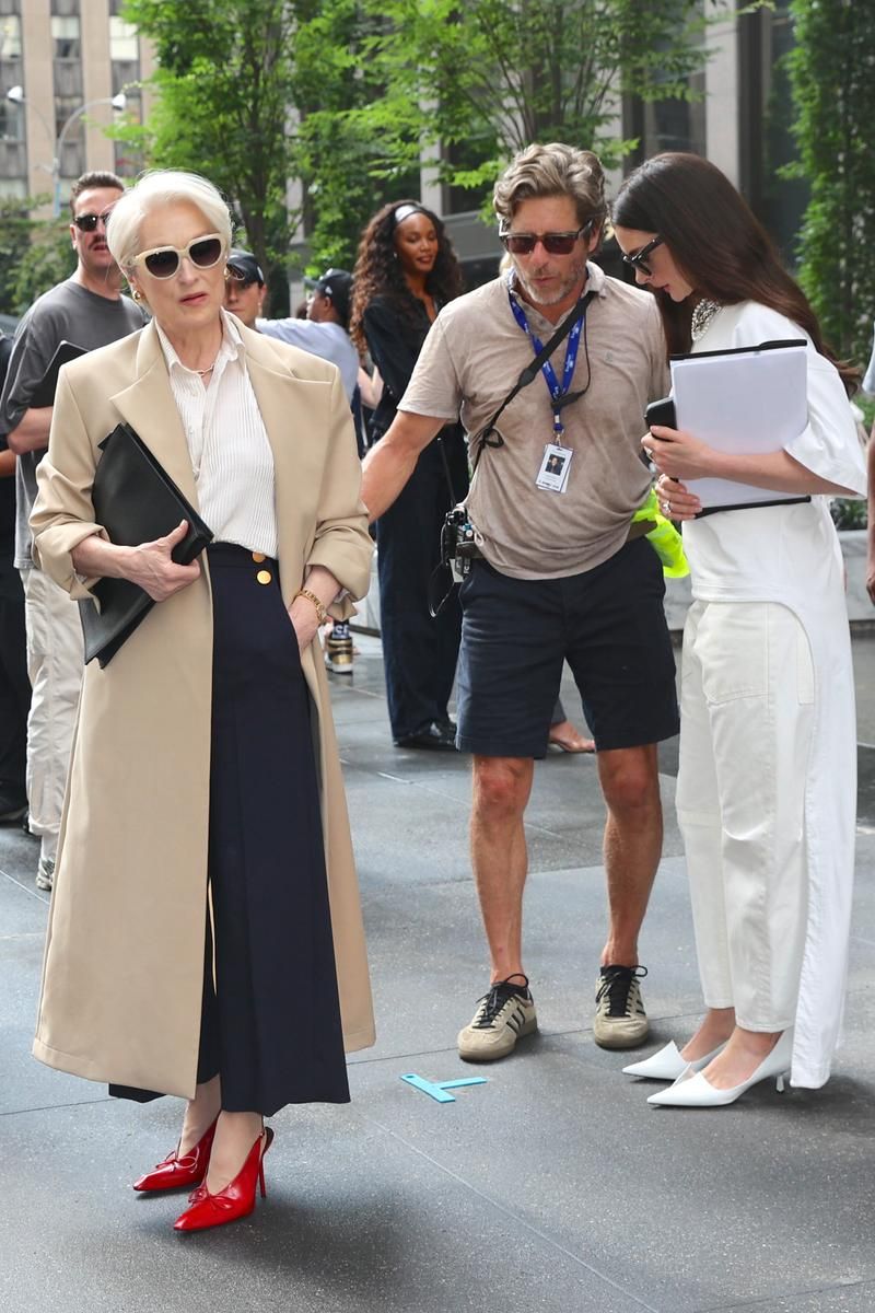 Meryl Streep durante el rodaje