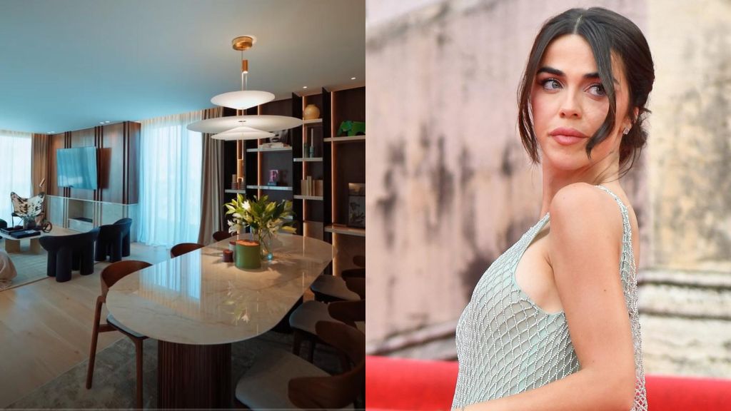 Violeta Mangriñán y detalle de su casa, en un montaje de fotos