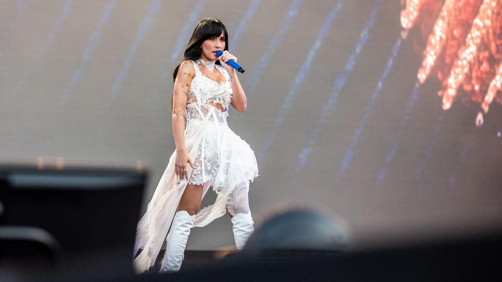 Aitana en su concierto de Barcelona