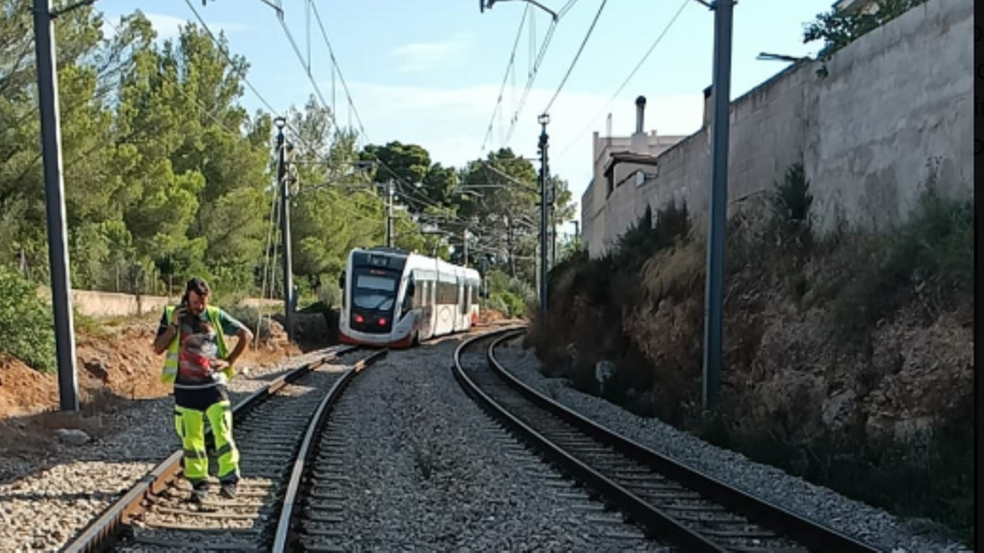 Descarrilamiento junto a Marratxí provoca caos y retrasos en la red ferroviaria de Mallorca