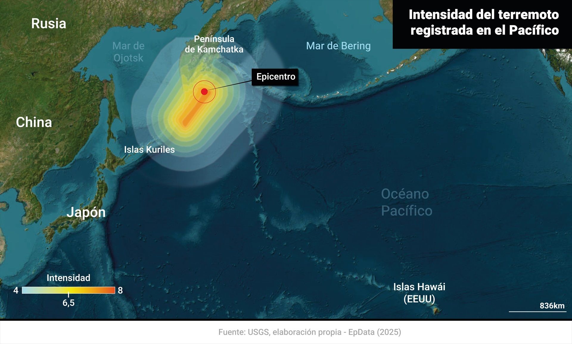 El terremoto de Rusia deja alertas y avisos por tsunami por la mayor parte del Pacífico