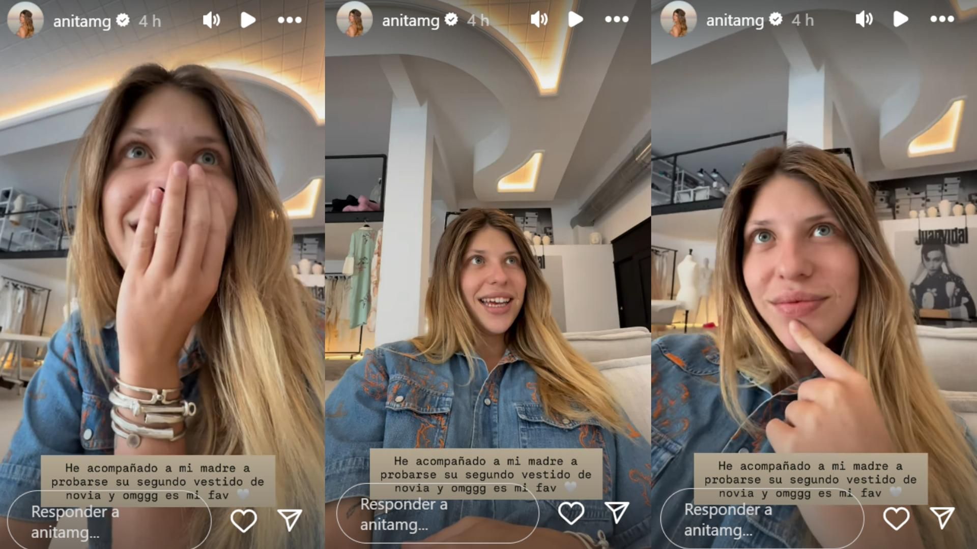 La reacción de Anita Matamoros al ver el segundo vestido de novia de su madre