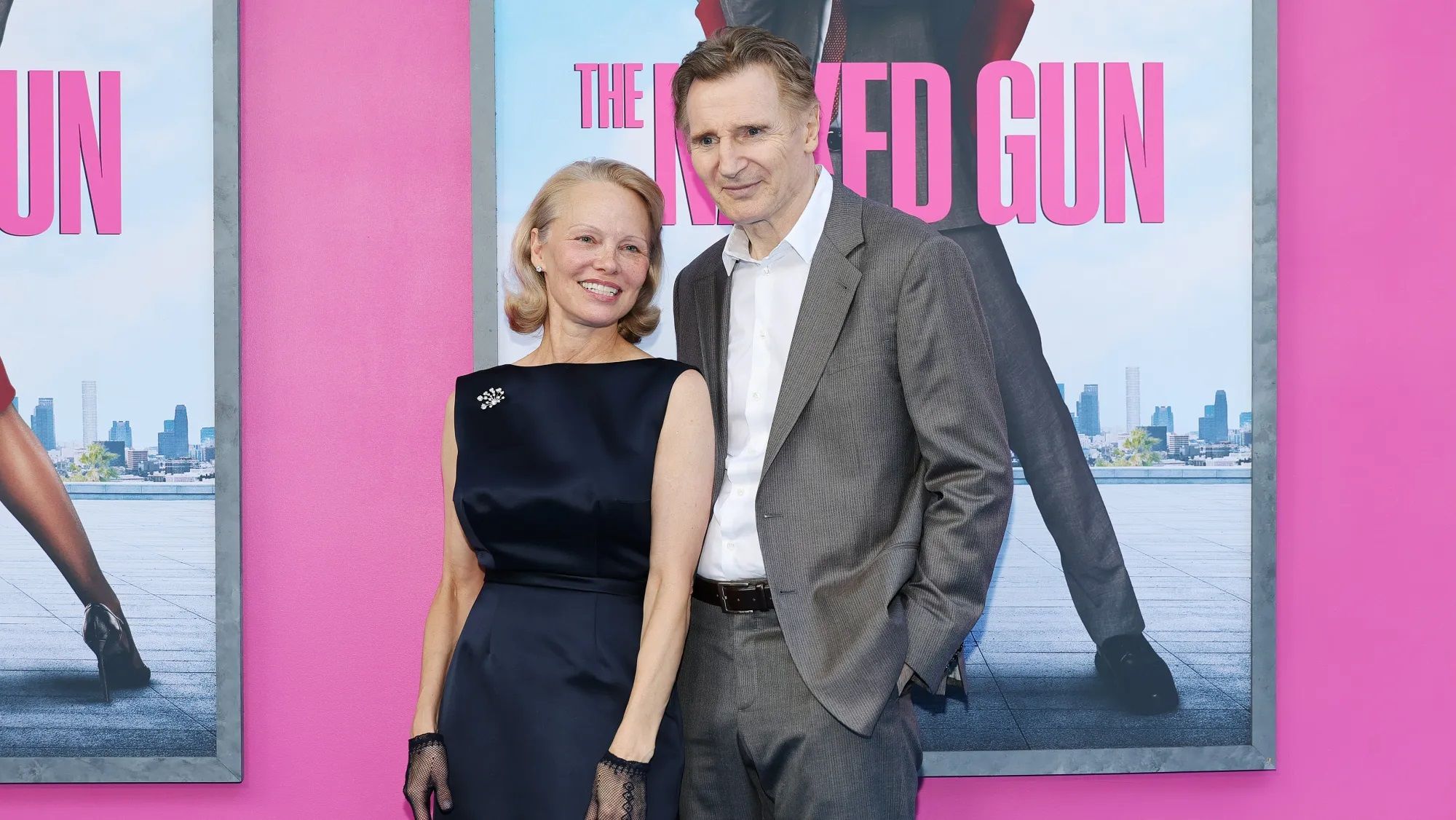 Los actores en un momento de la premiere de 'Agárralo como puedas'