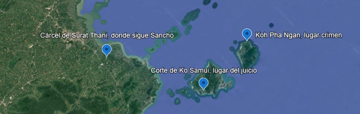 Mapa del caso Daniel Sancho