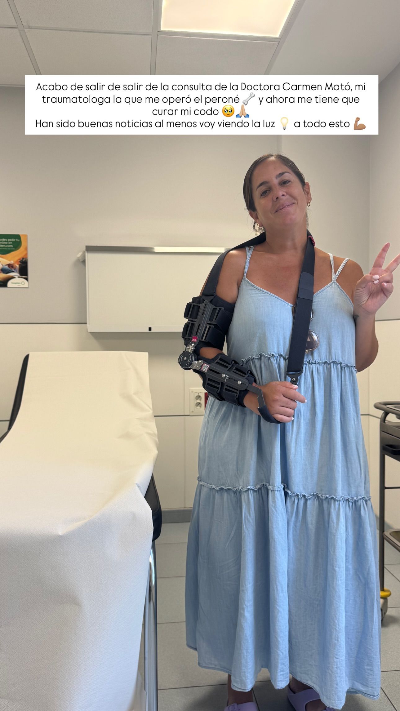 Anabel Pantoja desde el centro médico