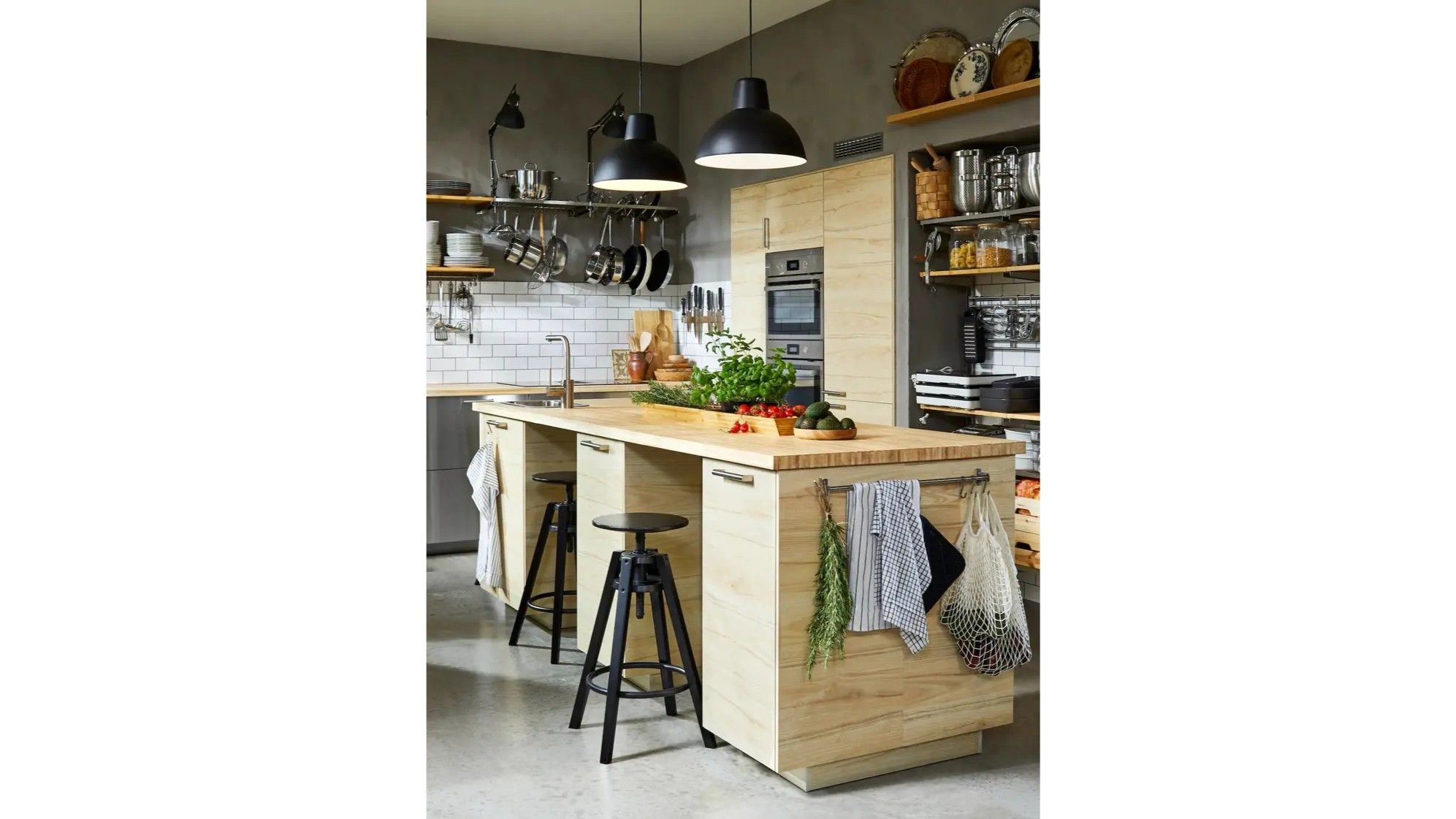 Cocina de estilo industrial. FUENTE: Ikea