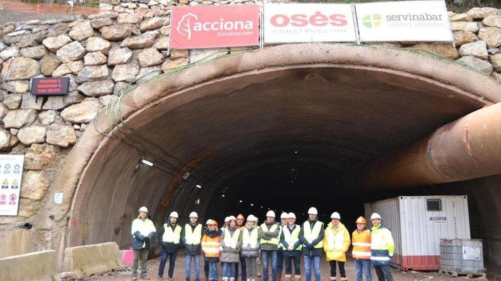 Obras del desdoblamiento del túnel de Belate, Navarra en la que participó Servinabar junto a Acciona
