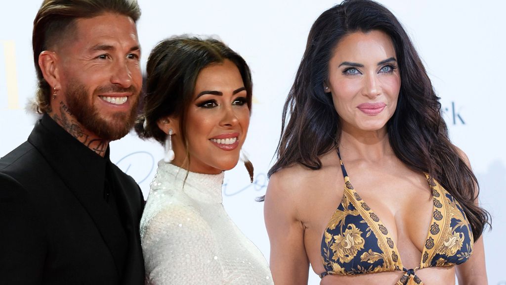 Sergio Ramos, su hermana Mirian y Pilar Rubio