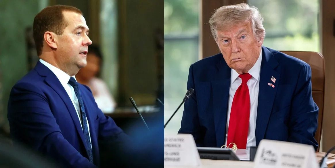 Dmitri Medvédev y Donald Trump