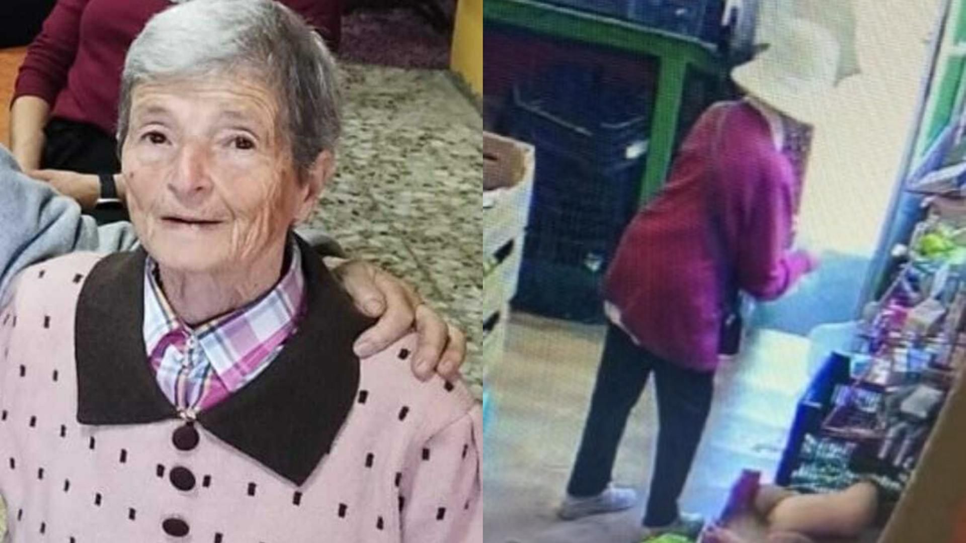 Dos fotos de Isaura. A la derecha, la última vez que se la vio
