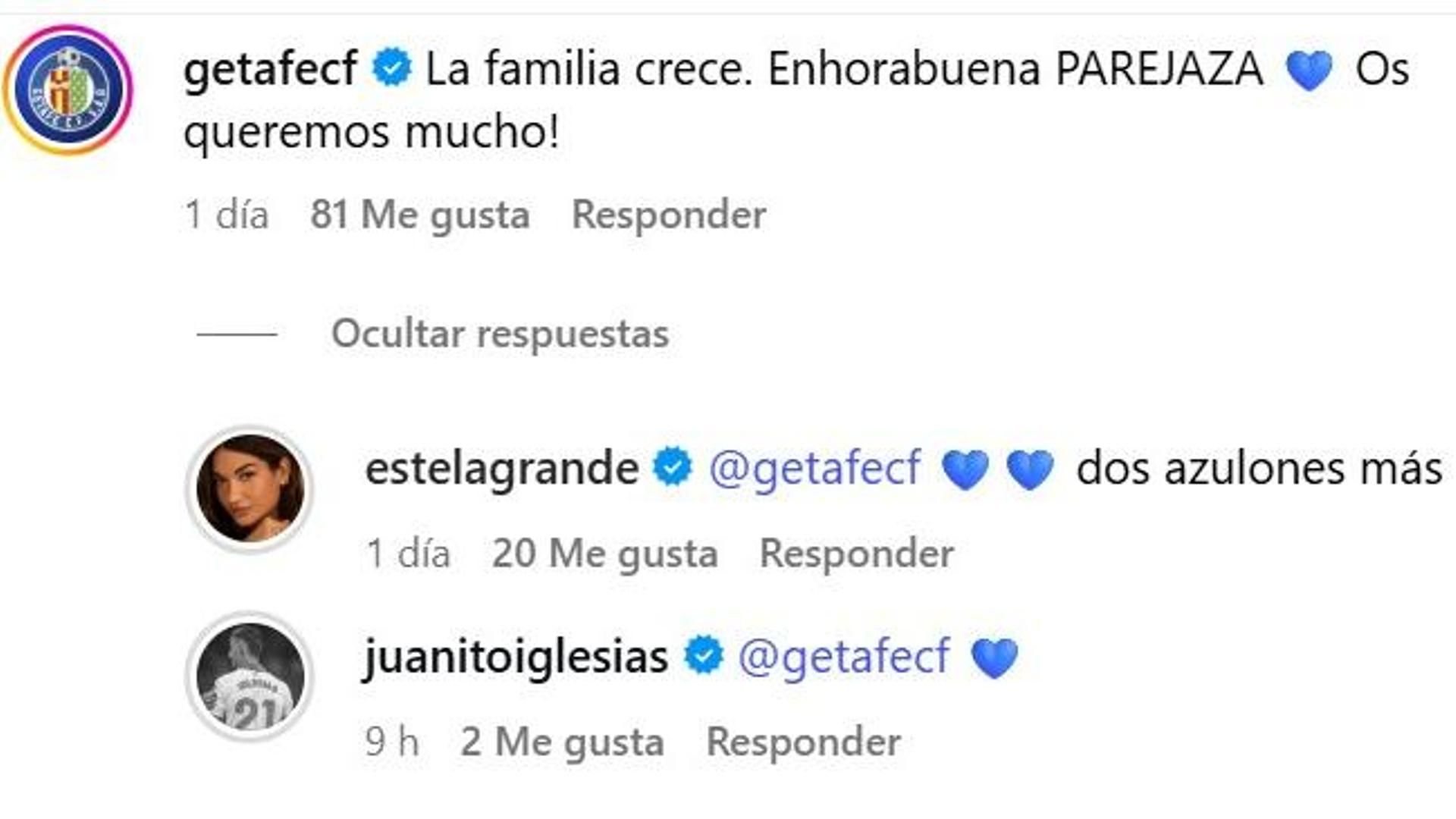 El comentario de Juan Iglesias tras el anuncio del embarazo