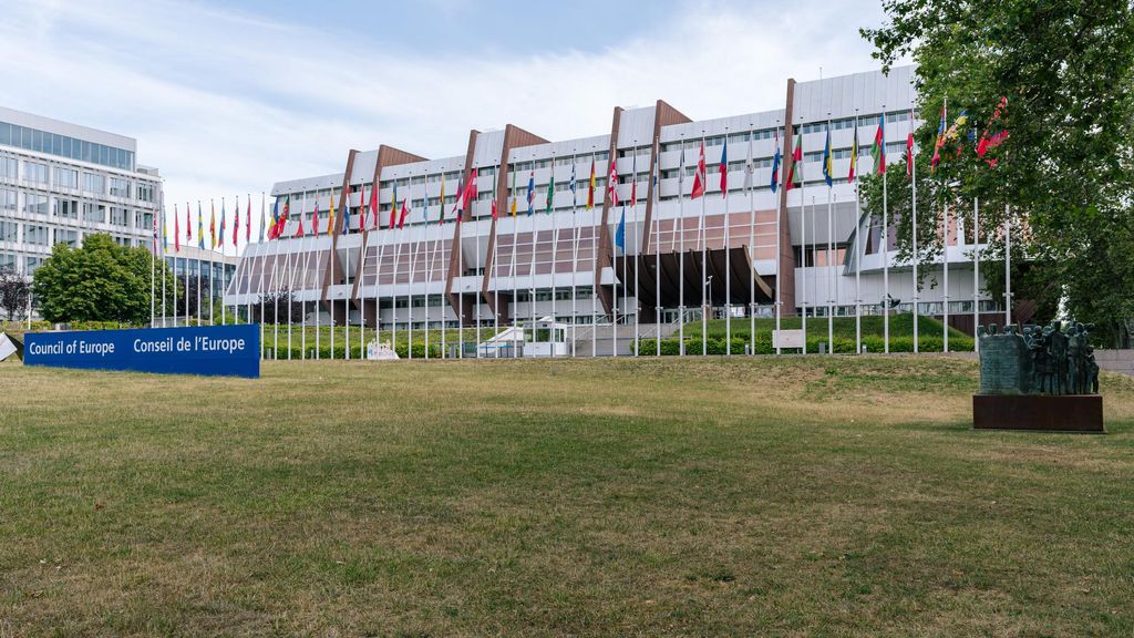 Exterior del Palacio de Europa, sede del Consejo de Europa, en Estrasburgo, Francia