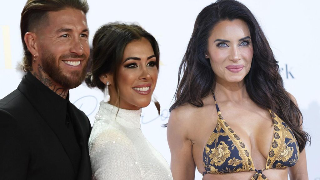 Sergio Ramos, su hermana Mirian y Pilar Rubio
