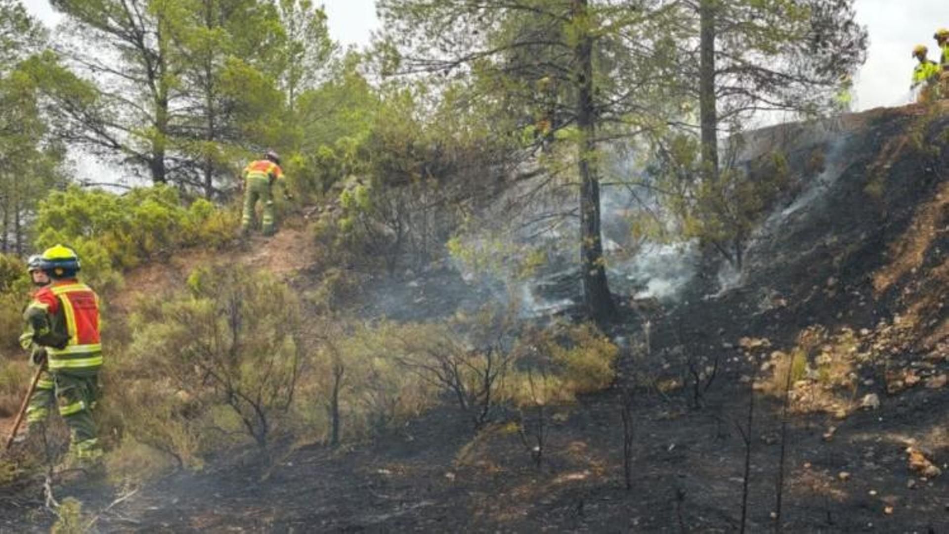 Controlado el incendio en Riba-roja, Valencia