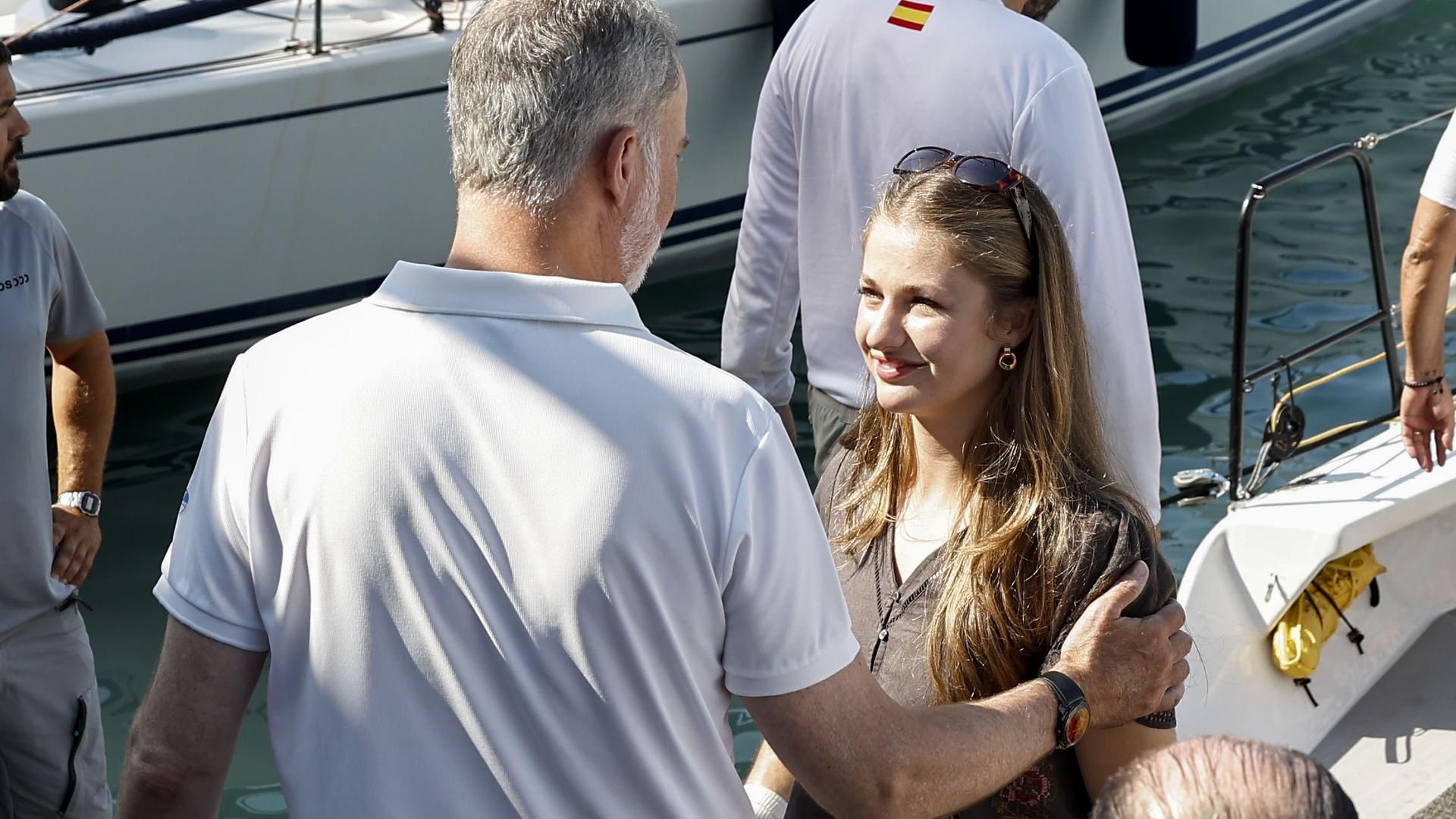 La princesa Leonor y el rey Felipe VI acuden al Club Náutico de Palma