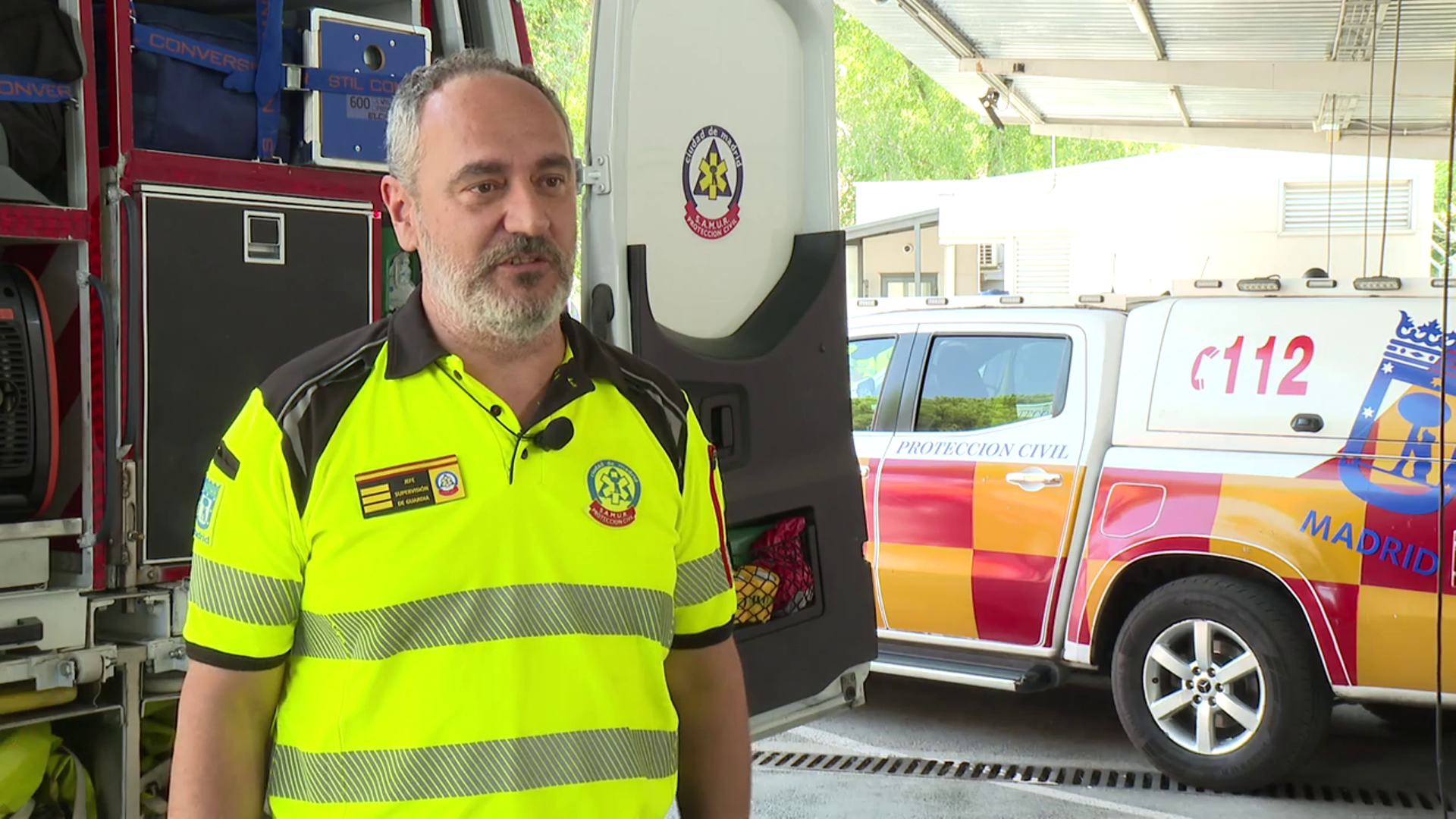Carlos Rodríguez Blanco, supervisor de guardia Samur-Protección Civil, da recomendaciones ante la ola de calor