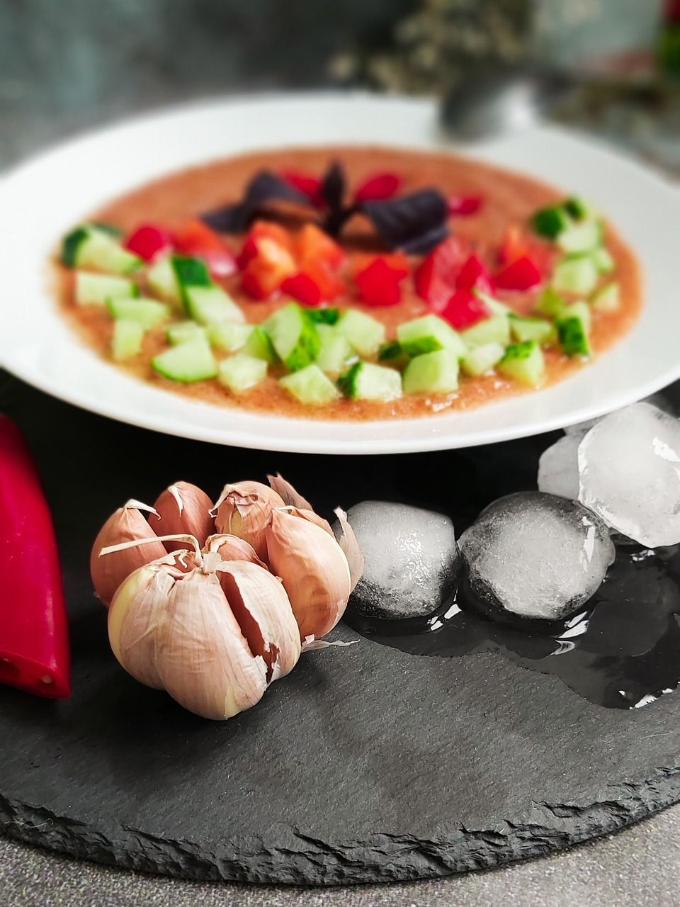 Plato de gazpacho