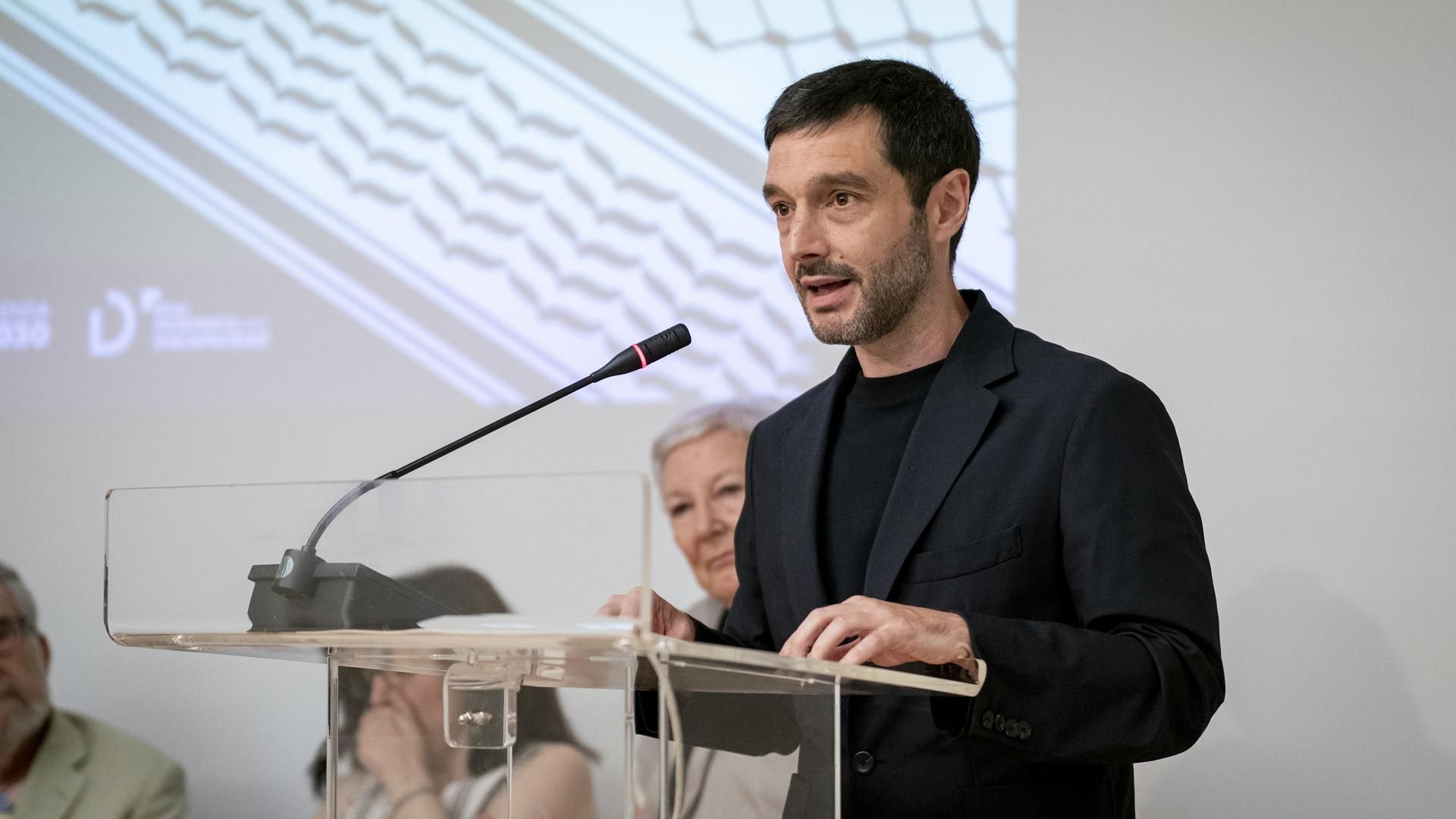 El ministro de Derechos Sociales, Consumo y Agenda 2030, Pablo Bustinduy, durante el acto ‘Alianzas y acciones ante el genocidio en Palestina’, en la Casa Árabe de Madrid, a 23 de julio de 2025, en Madrid (España).