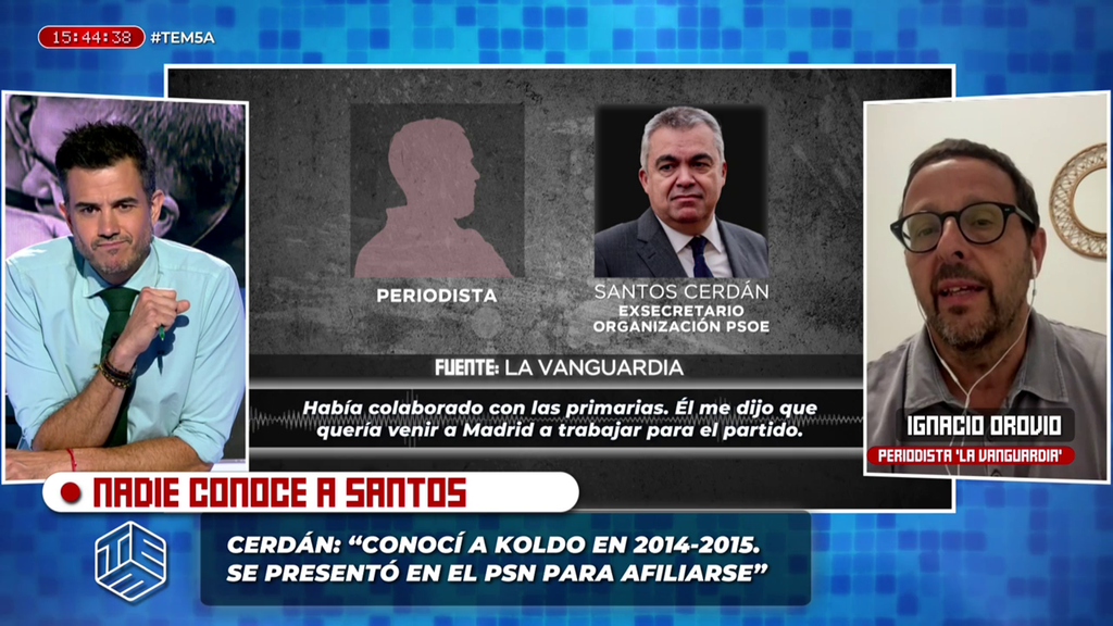Ignacio Orovio, autor de la primera entrevista de Santos Cerdán en la cárcel: "Concederla forma parte de una estrategia de defensa"
