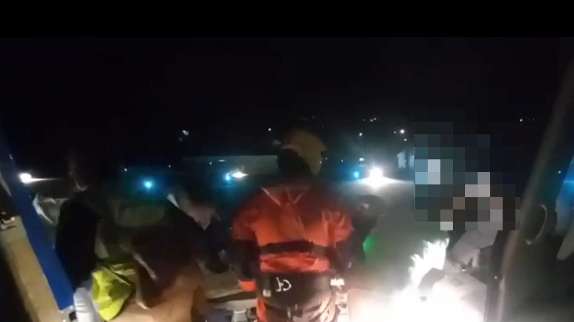 Rescate de un octogenario que sufrió una caída en la isla de Ons