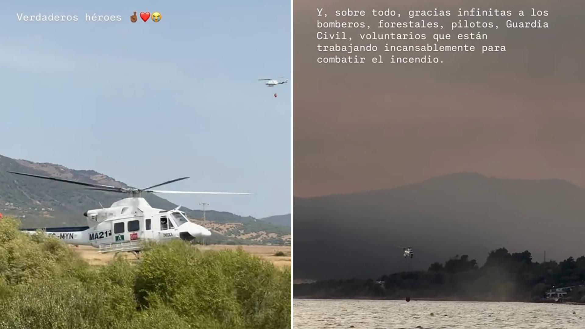 Tomás Páramo y María G. de Jaime, evacuados en el incendio de Tarifa