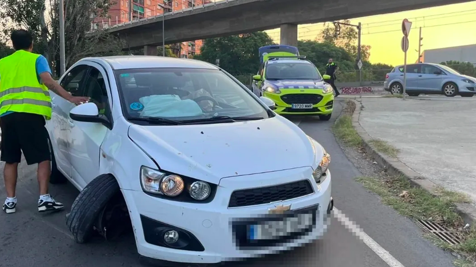 El estado del coche tras el accidente
