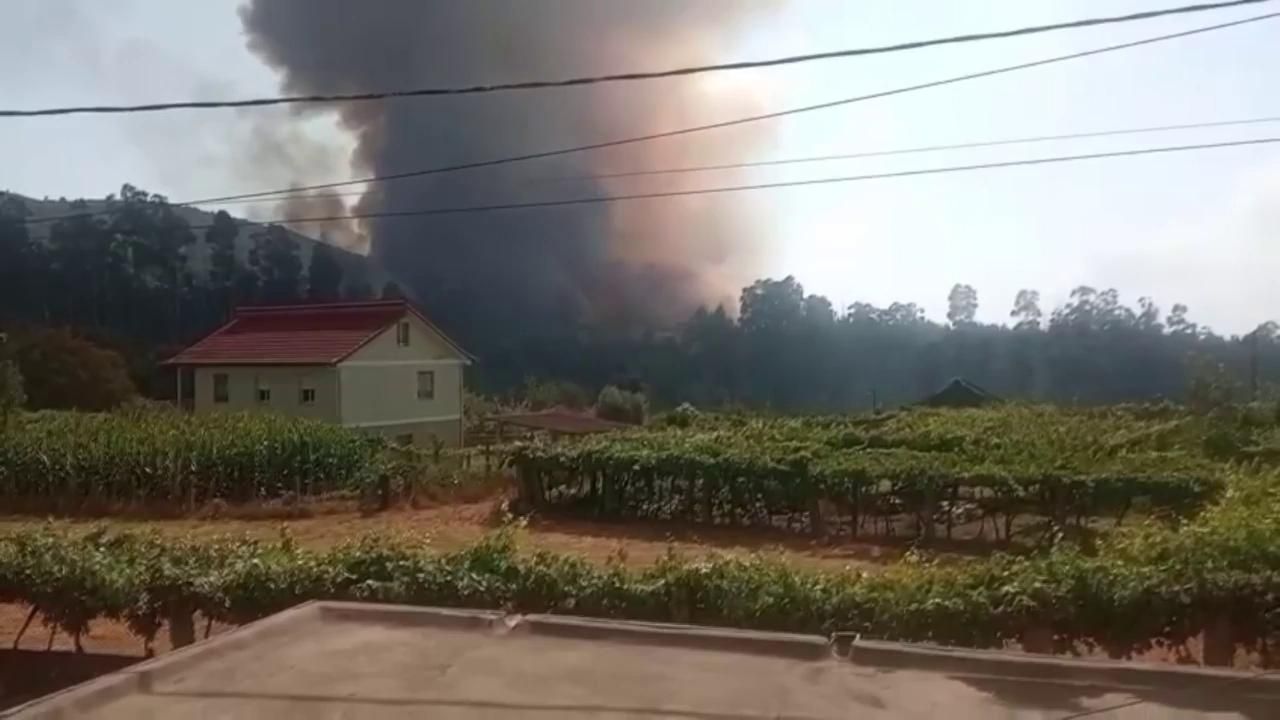 El incendio de As Neves pudo ser intencionado: "Lo han hecho antes de la Romería"