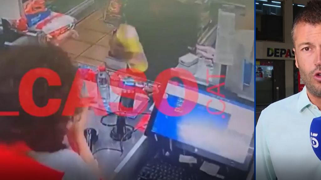 El ladrón rocía a la empleada con lejía