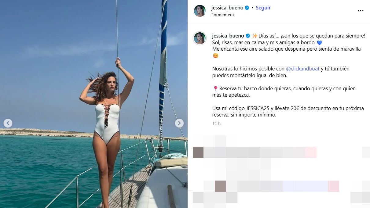 El posado de Jessica Bueno en bañador