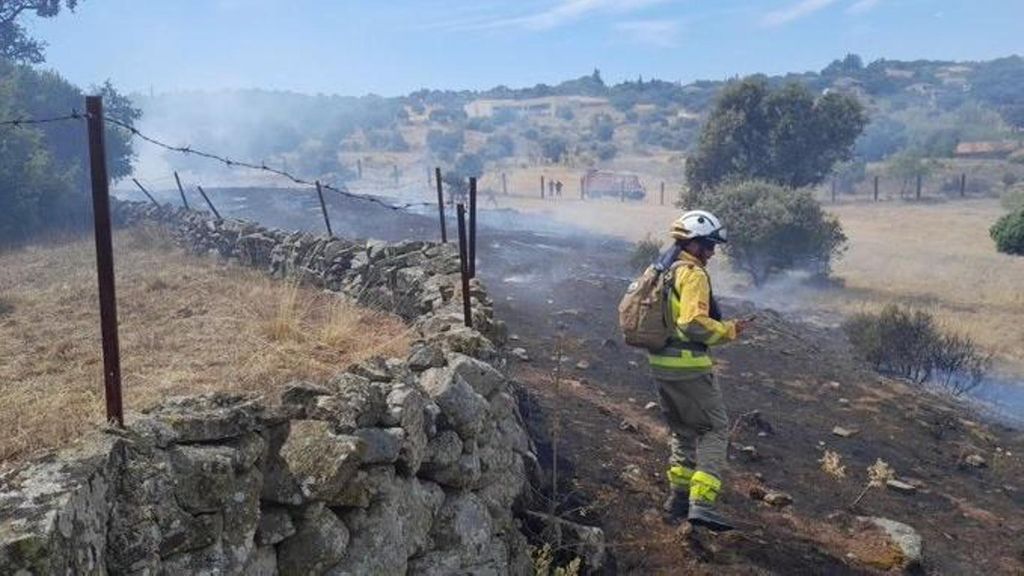 Incendio en Fresnedillas de la Oliva en 2024. Foto de archivo