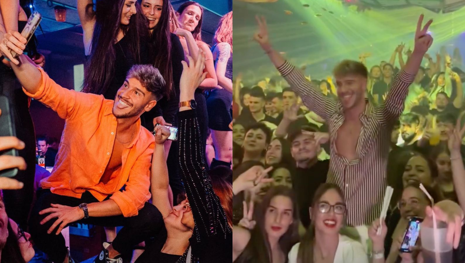 David Vaquero en su trabajo en el ocio nocturno