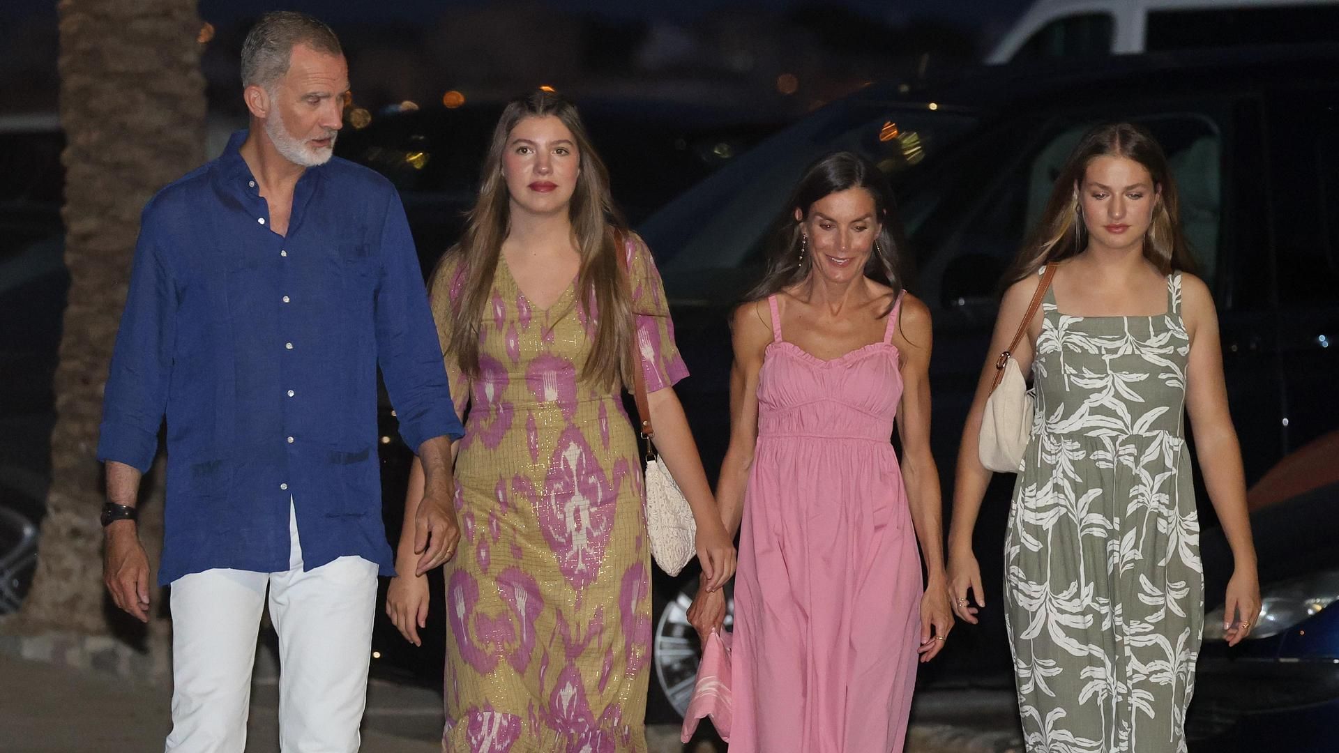 La familia real, en Mallorca