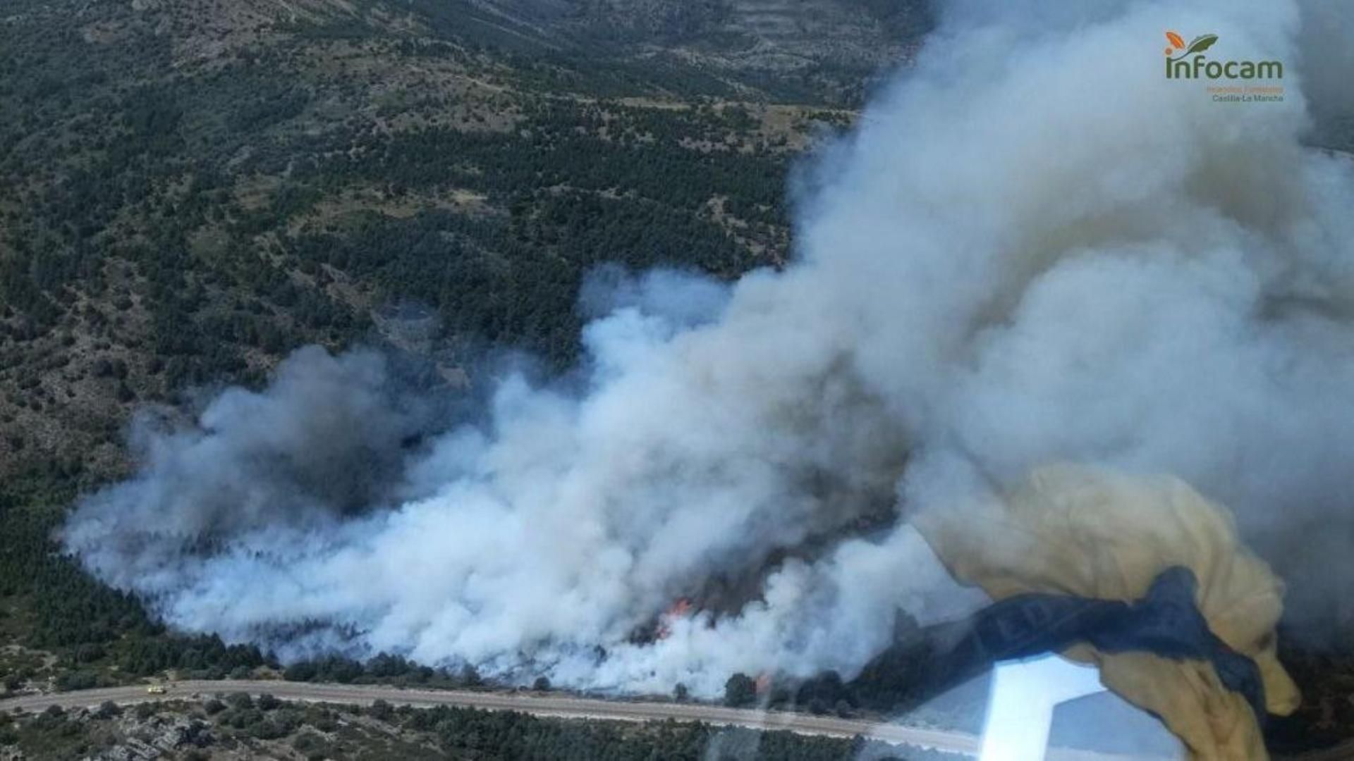 Nuevos incendios forestales en Toledo, Guadalajara y Ciudad Real : situación operativa en Los Navalucillos, La Huerce y Brazatortas