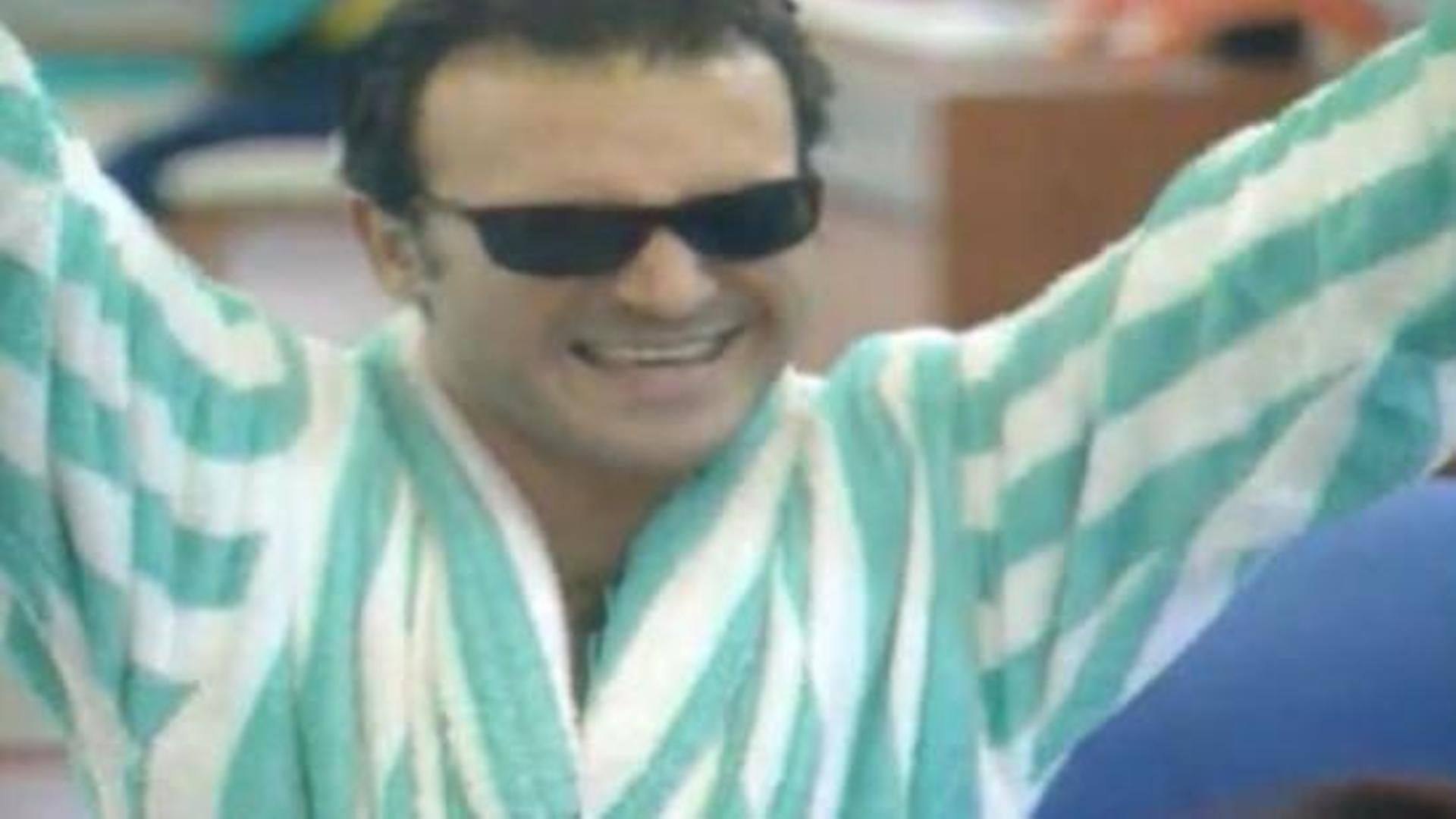 Fran García, con su famoso albornoz en la casa de 'Gran Hermano'